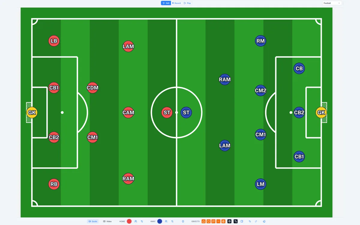 Football tactical board preview