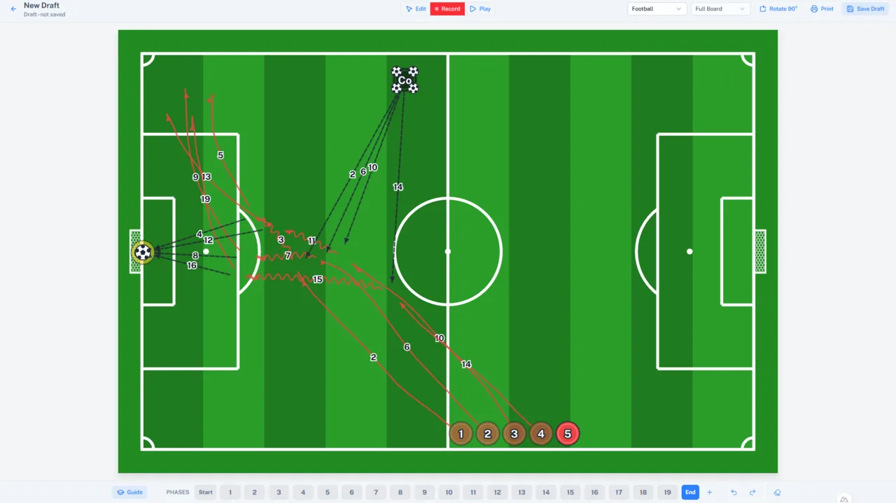 Tactical board — intuitive editor